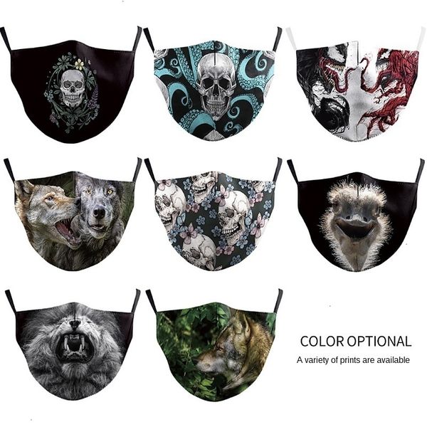 protection adjustable e55c printing 2021 digital hero animal ear strap dustproof reusable washable filter mask 1
